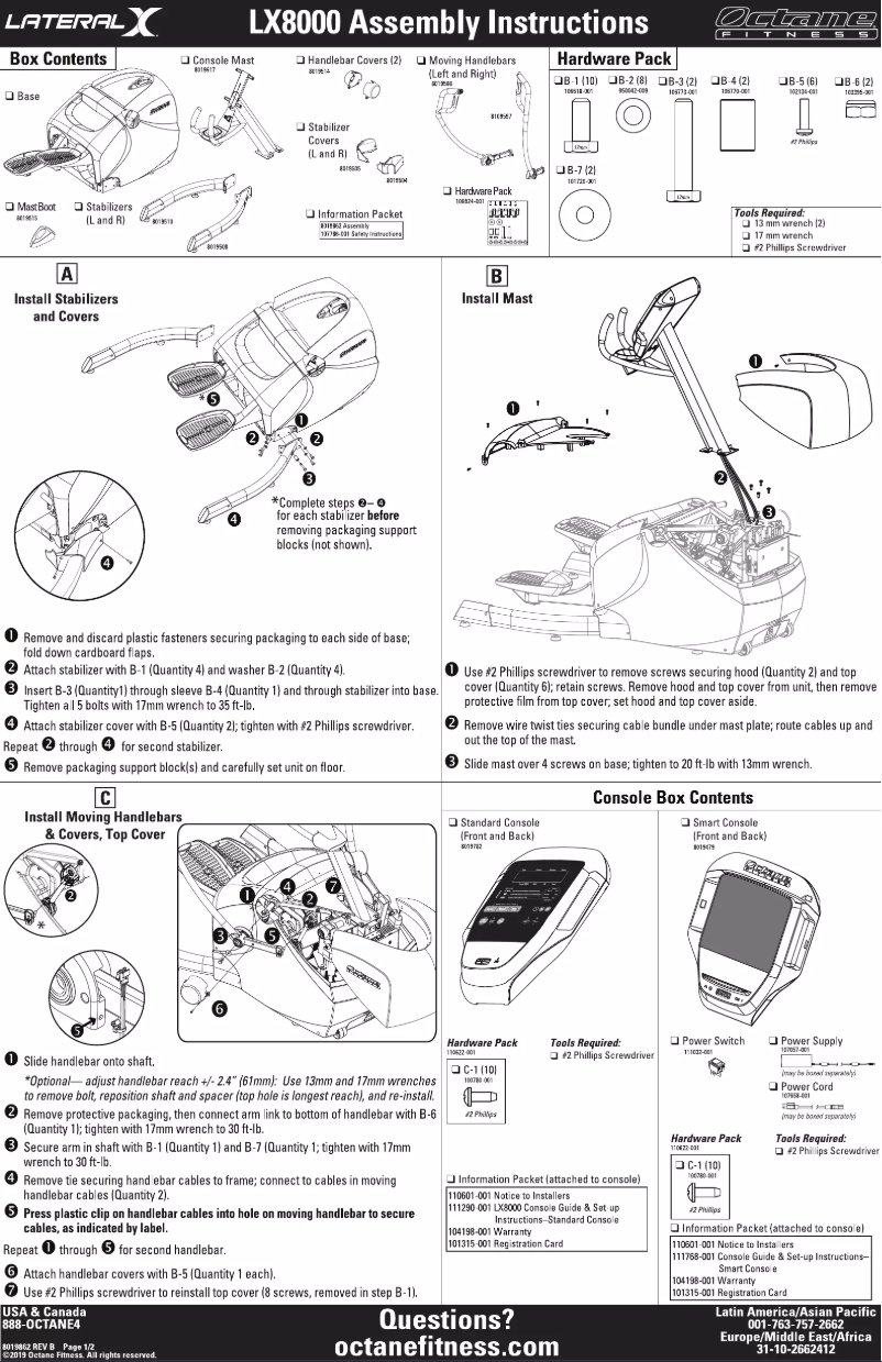Página nº 1 - Instrucciones / montaje Octane LateralX