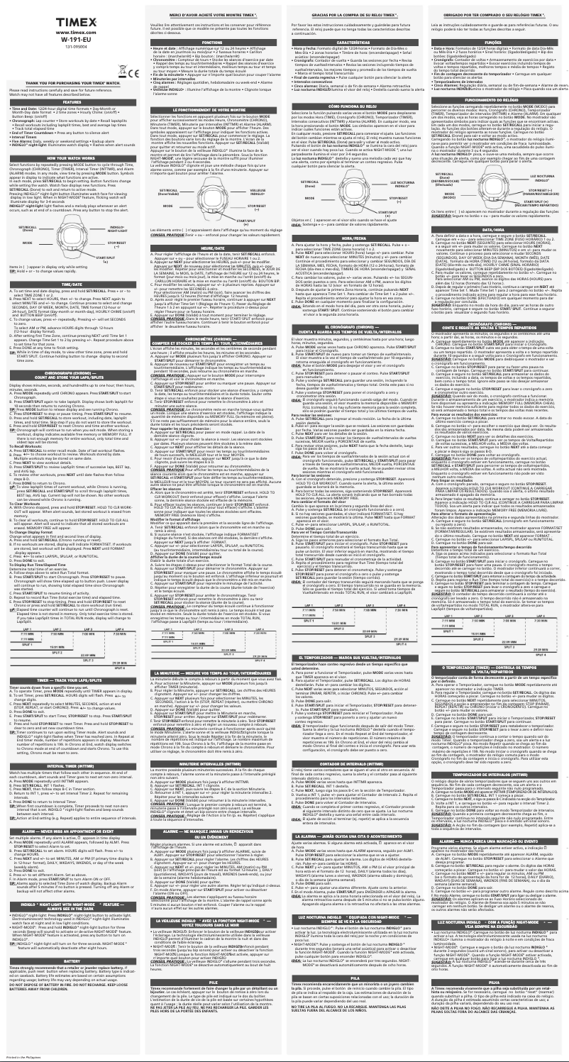 Página 1 del manual Manual de usuario Timex Ironman T5E2319J