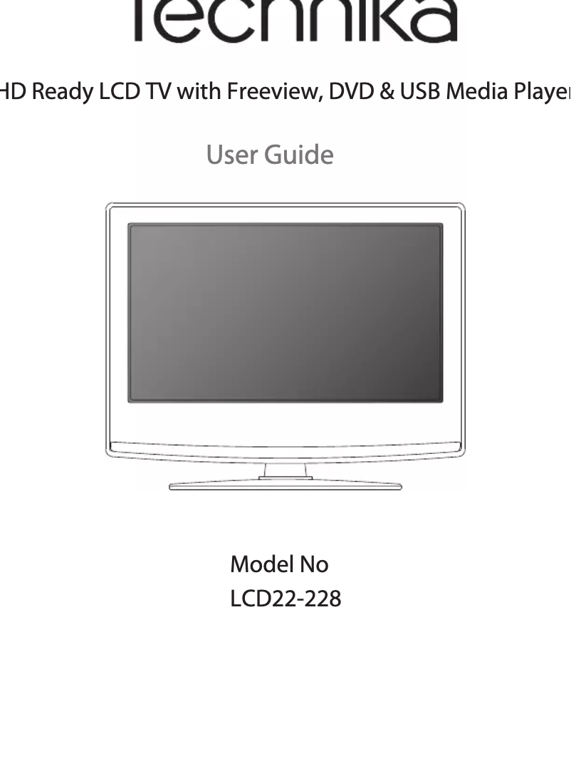 Página 1 del manual Manual de usuario Technika LCD22-228
