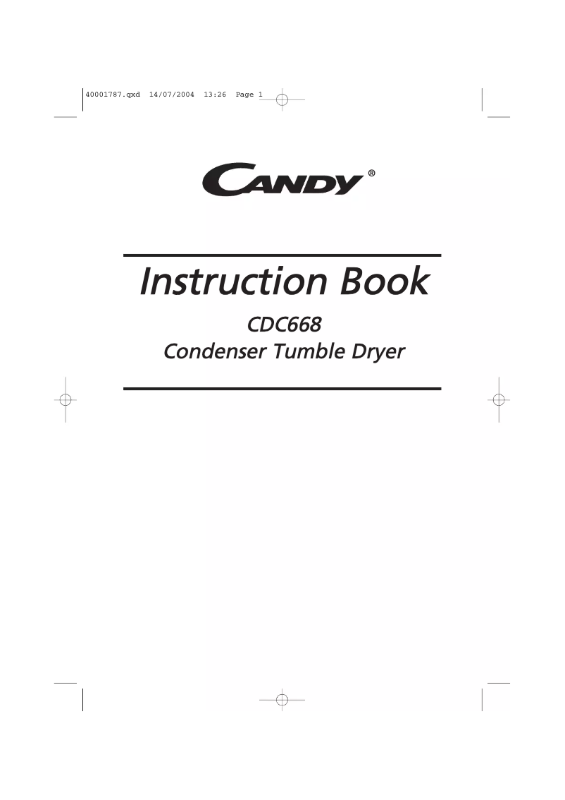 Página 1 del manual Manual de usuario Candy ABCDC668-37