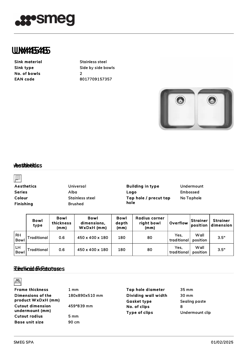 Página 1 del manual Manual de usuario Smeg UM4545