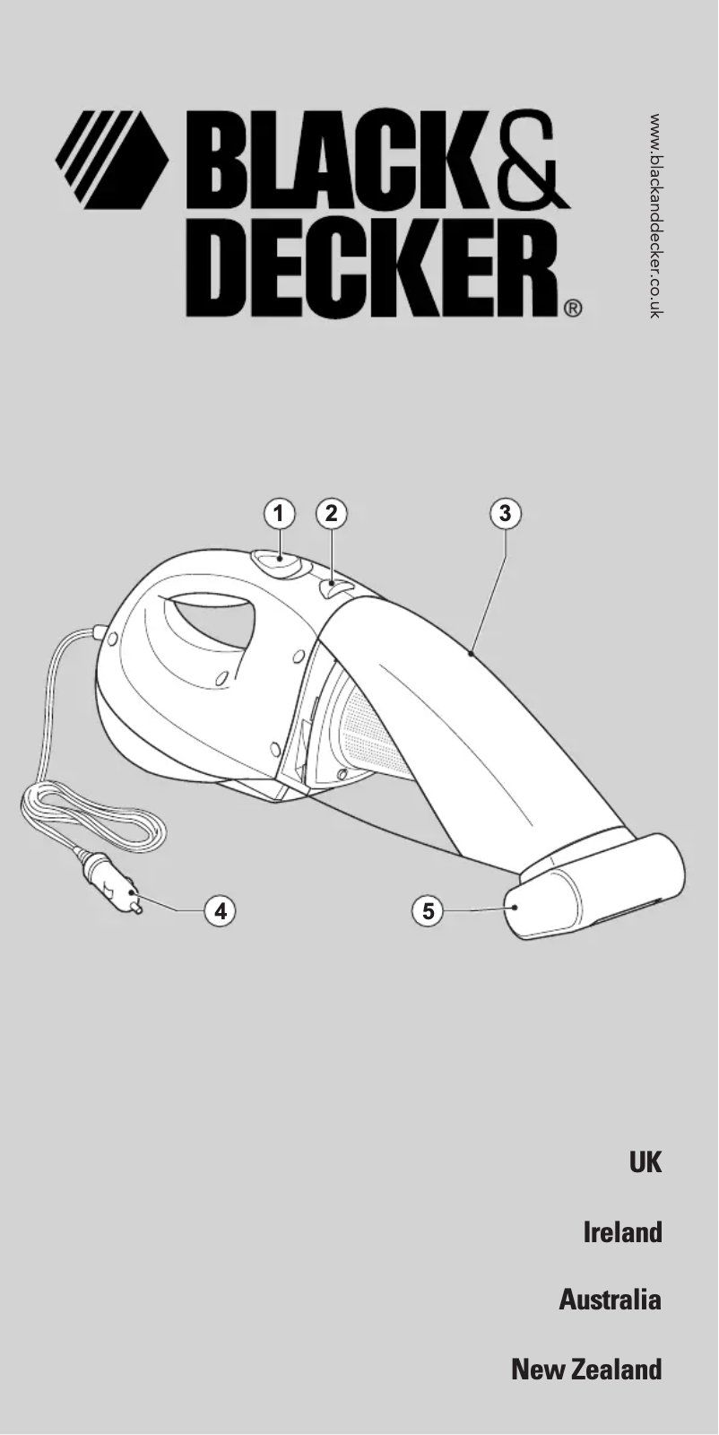 Página 1 del manual Manual de usuario Black & Decker ACV1205T