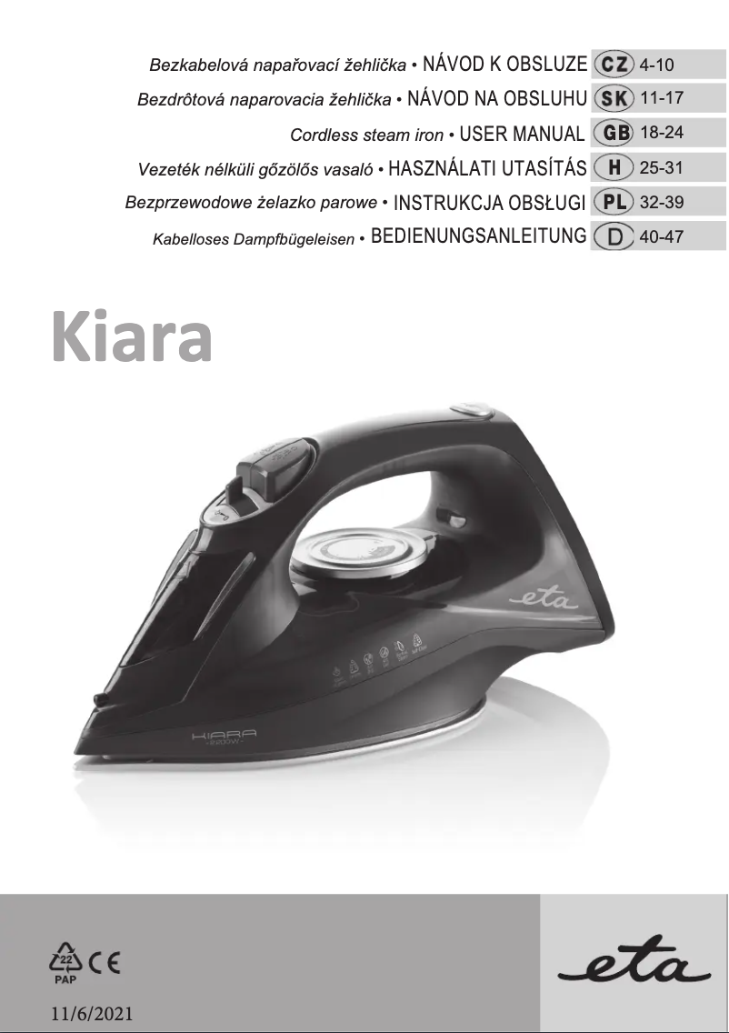 Página 1 del manual Manual de usuario Eta Kiara