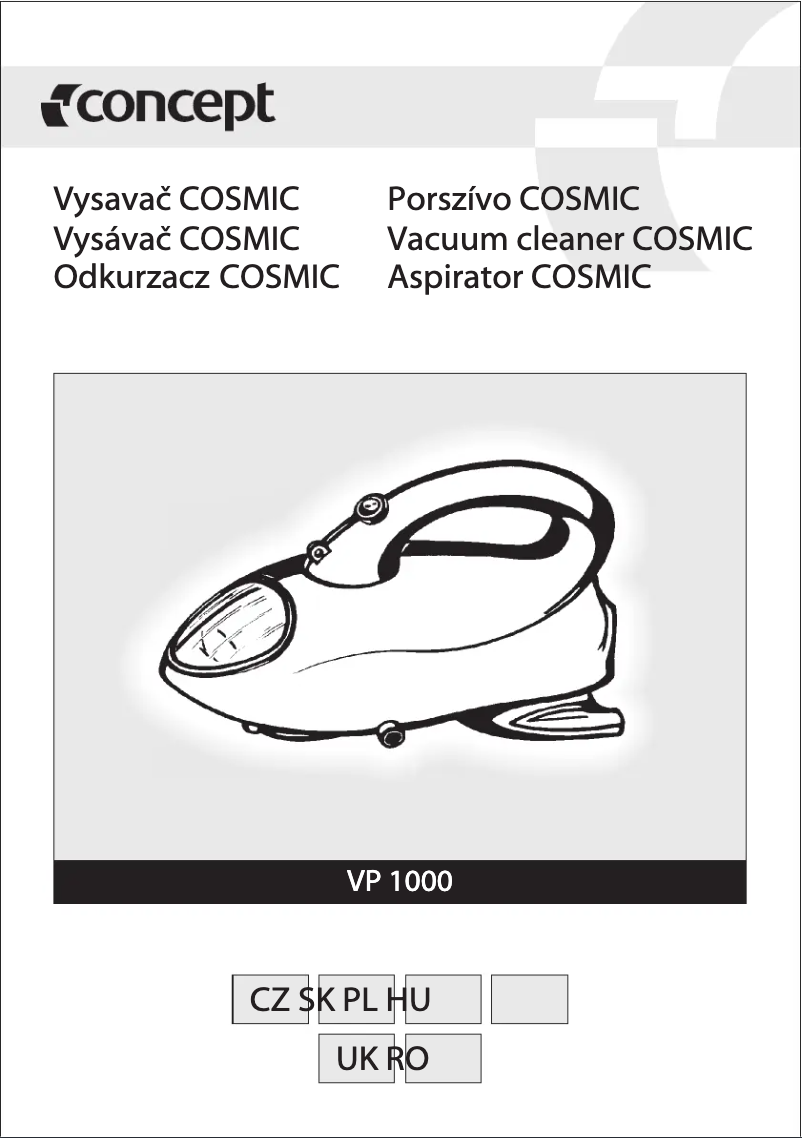 Imagen de la primera página del manual del dispositivo VP-1000