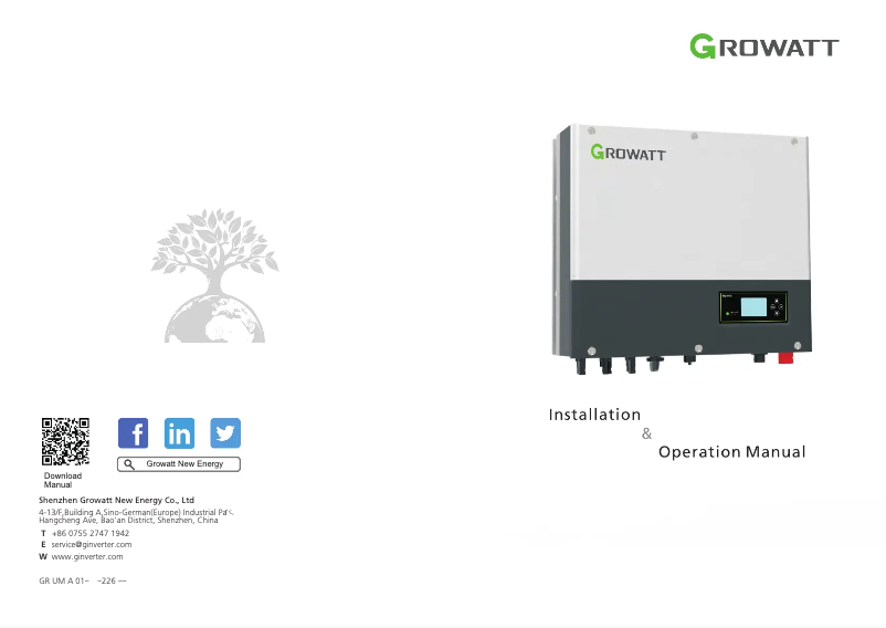Página nº 1 - Manual de usuario Growatt SPH10000TL3-BH-UP