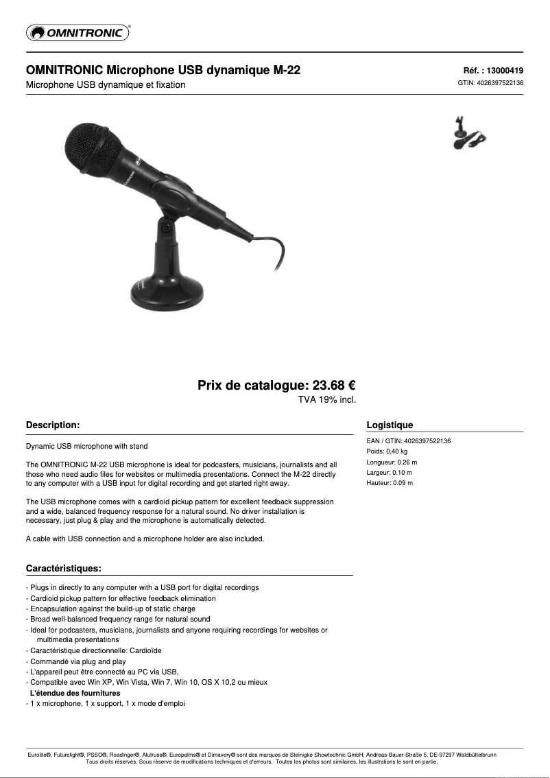 Imagen de la primera página del manual del dispositivo M-22