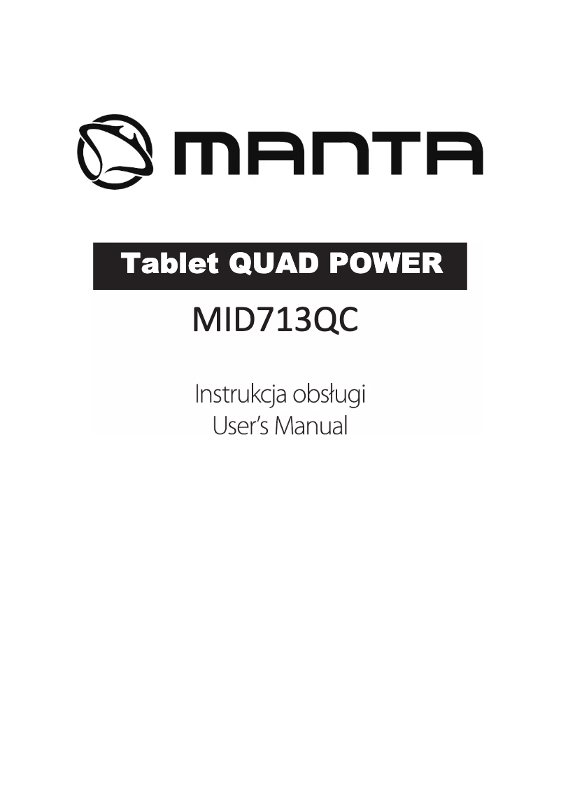 Página 1 del manual Manual de usuario Manta Quad Power MID713QC