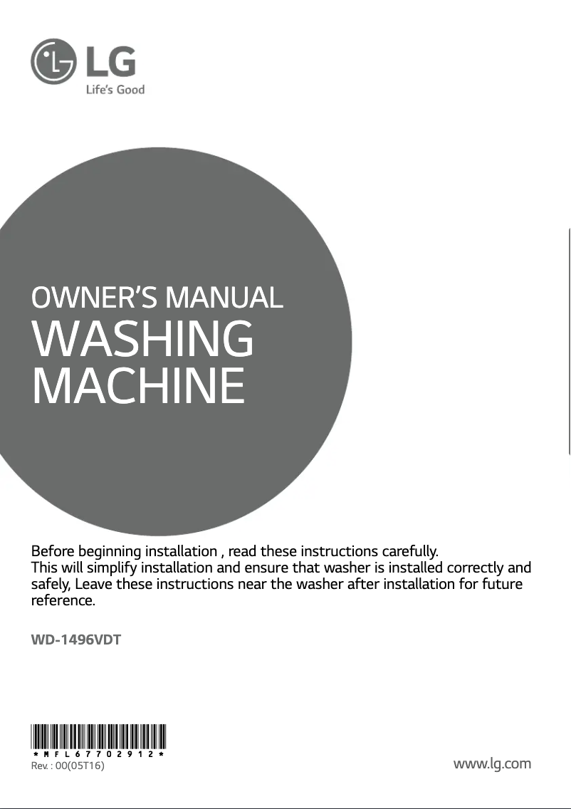 Imagen de la primera página del manual del dispositivo F1496ADT24