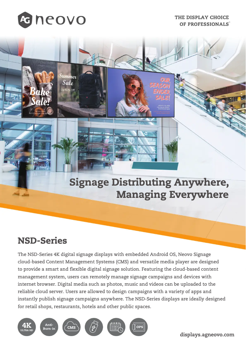 Imagen de la primera página del manual del dispositivo NSD-5501Q