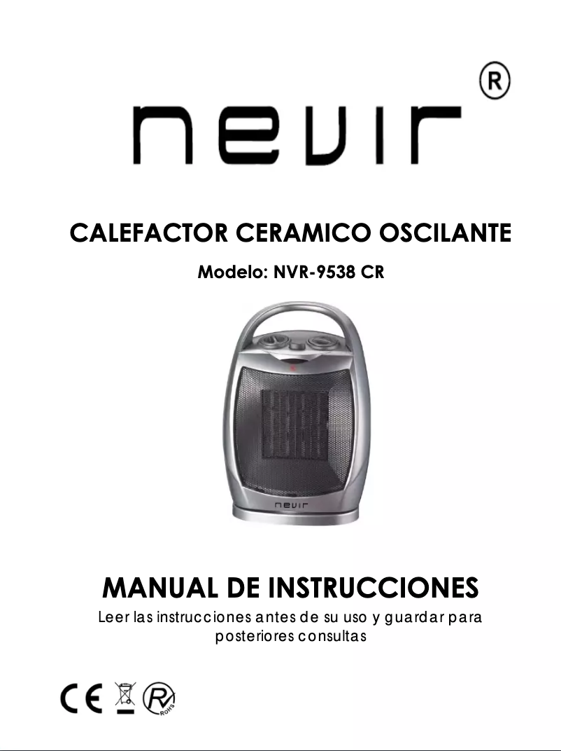 Página 1 del manual Manual de usuario Nevir NVR-9538 CR