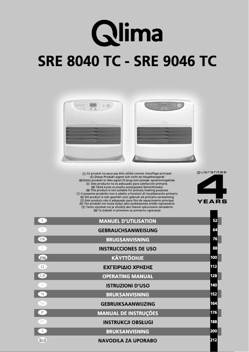 Imagen de la primera página del manual del dispositivo SRE 9046 TC