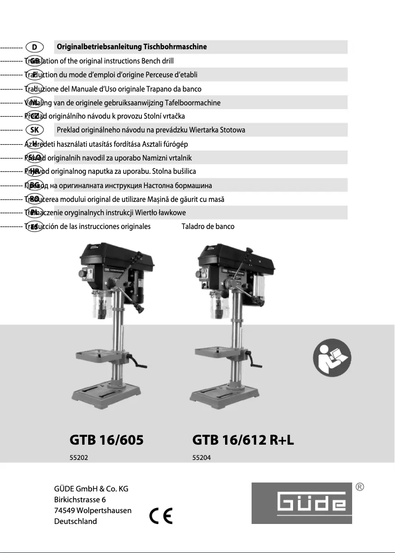 Imagen de la primera página del manual del dispositivo GTB 16/605