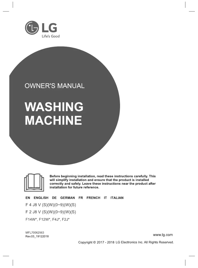 Página 1 del manual Manual de usuario LG F14WM9TT2