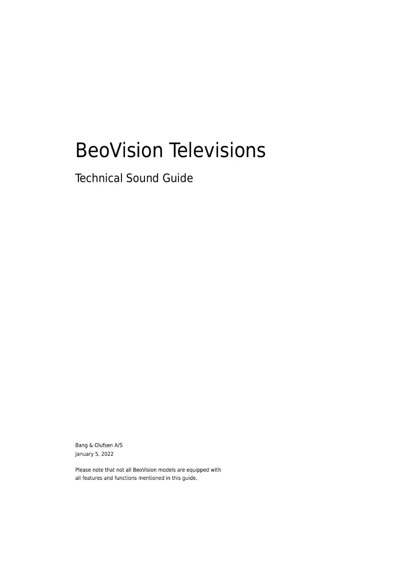 Imagen de la primera página del manual del dispositivo Beovision Eclipse