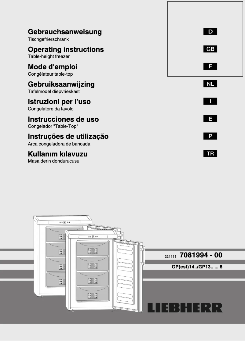Página 1 del manual Manual de usuario Liebherr GP 1486 Premium