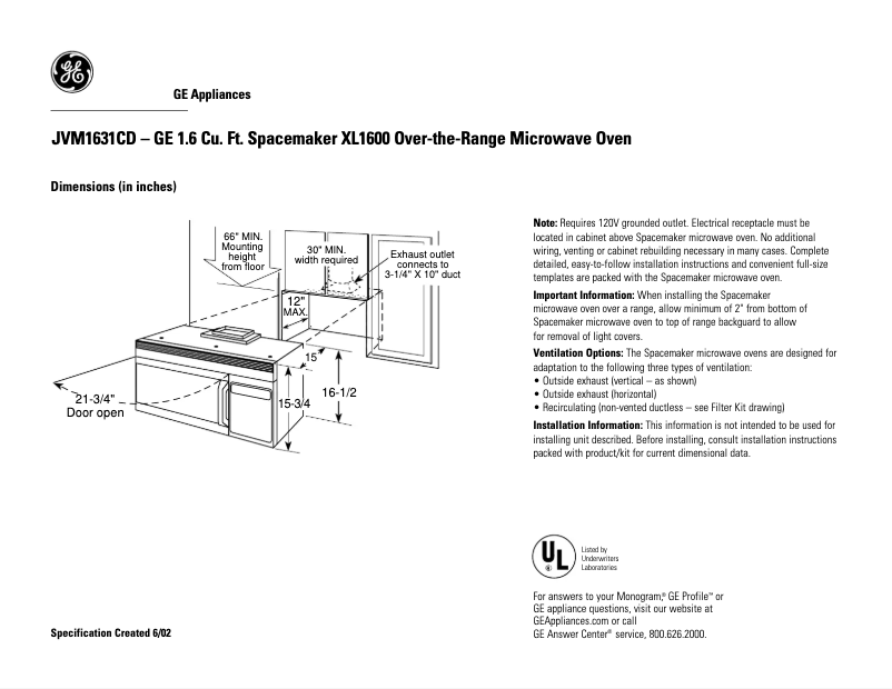 Imagen de la primera página del manual del dispositivo JVM1631CD