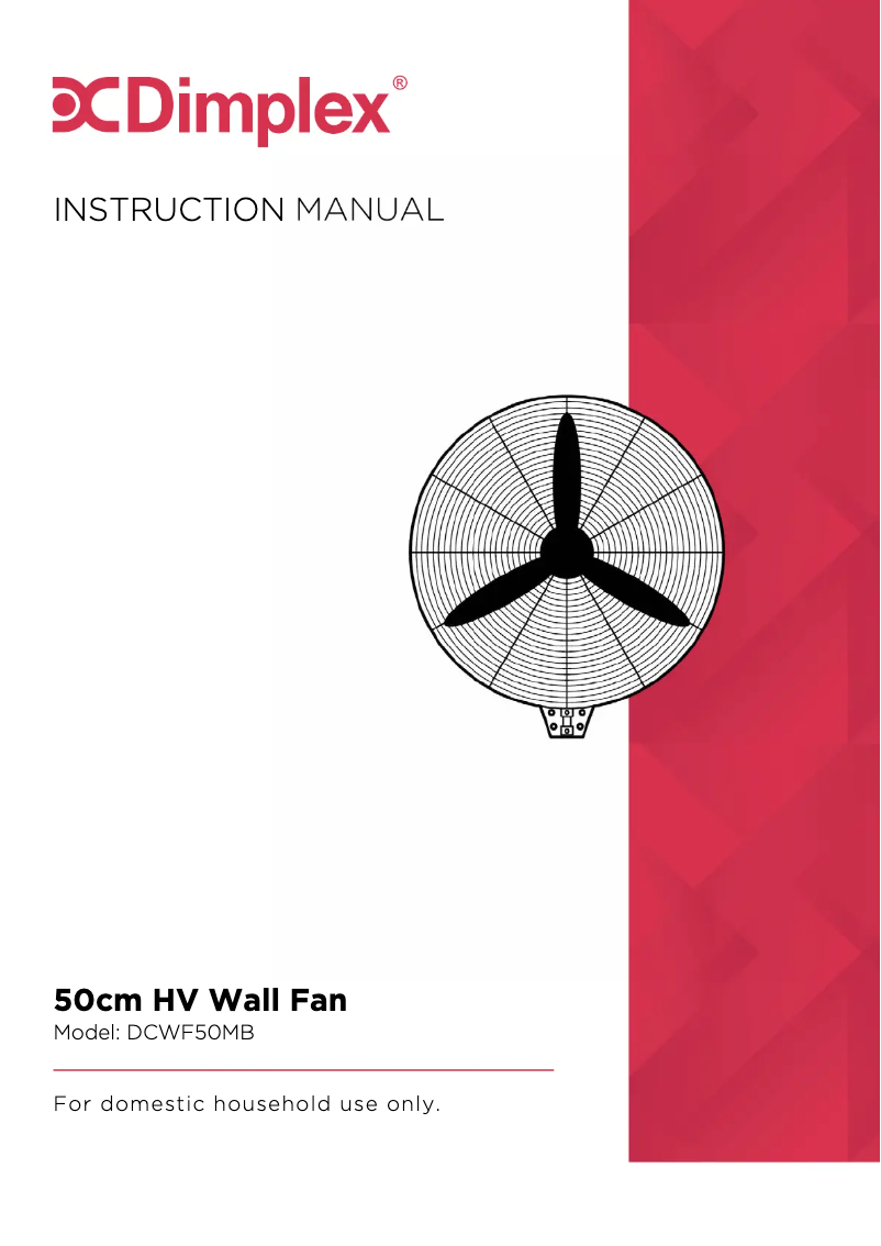 Página 1 del manual Manual de usuario Dimplex DCWF50MB