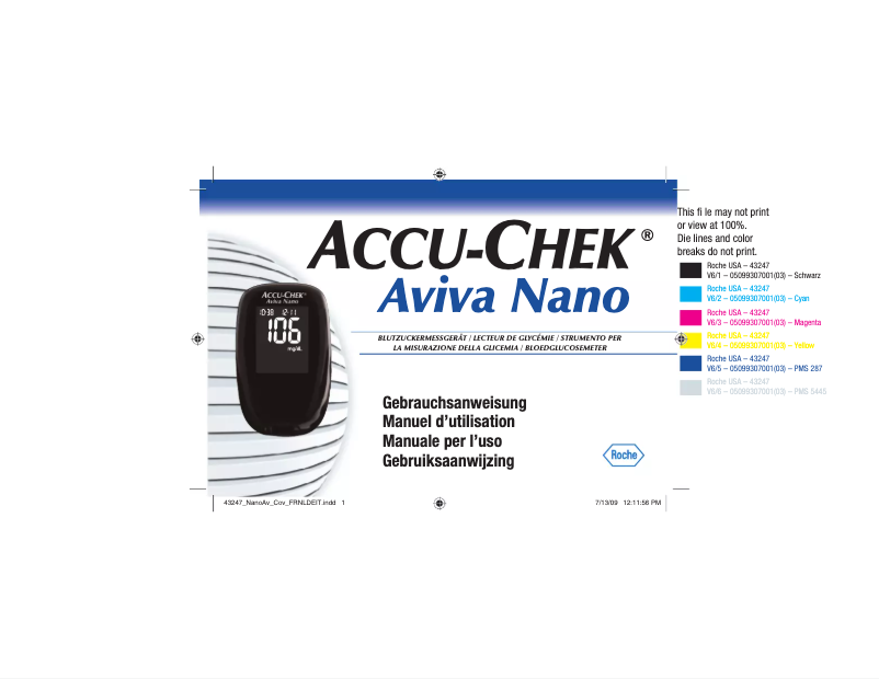 Página 1 del manual Manual de usuario Accu-Chek Aviva Nano