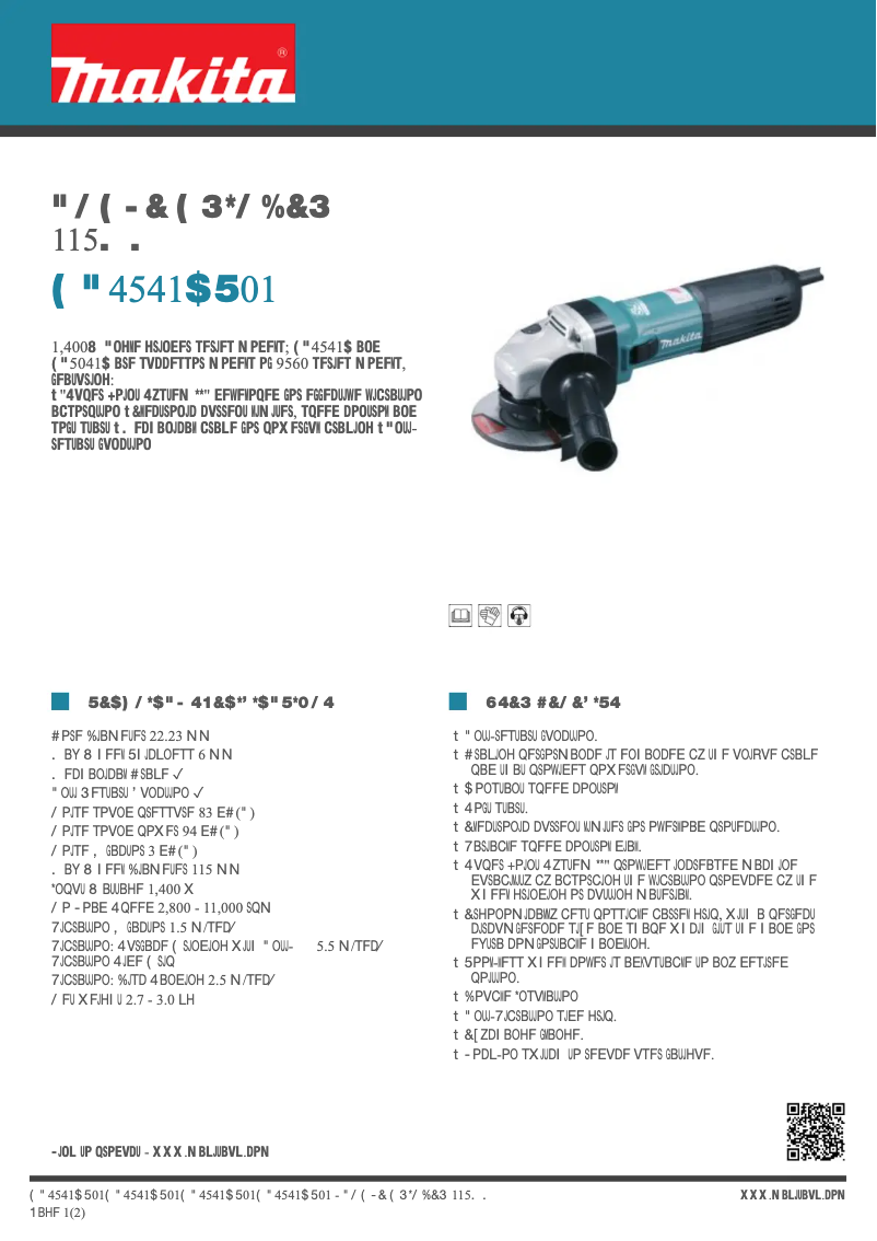 Imagen de la primera página del manual del dispositivo GA4541CT01