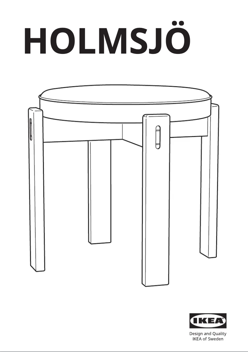 Página 1 del manual Manual de usuario Ikea HOLMSJÖ 205.543.82