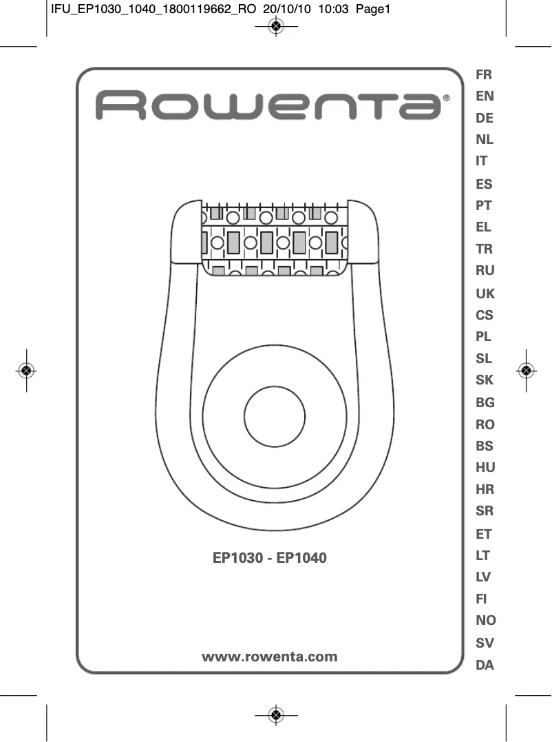 Imagen de la primera página del manual del dispositivo EP1040
