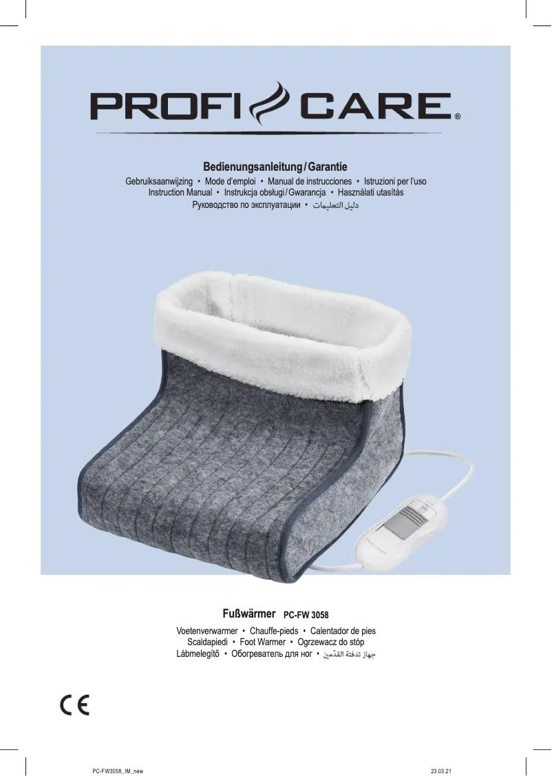 Imagen de la primera página del manual del dispositivo PC-FW 3058