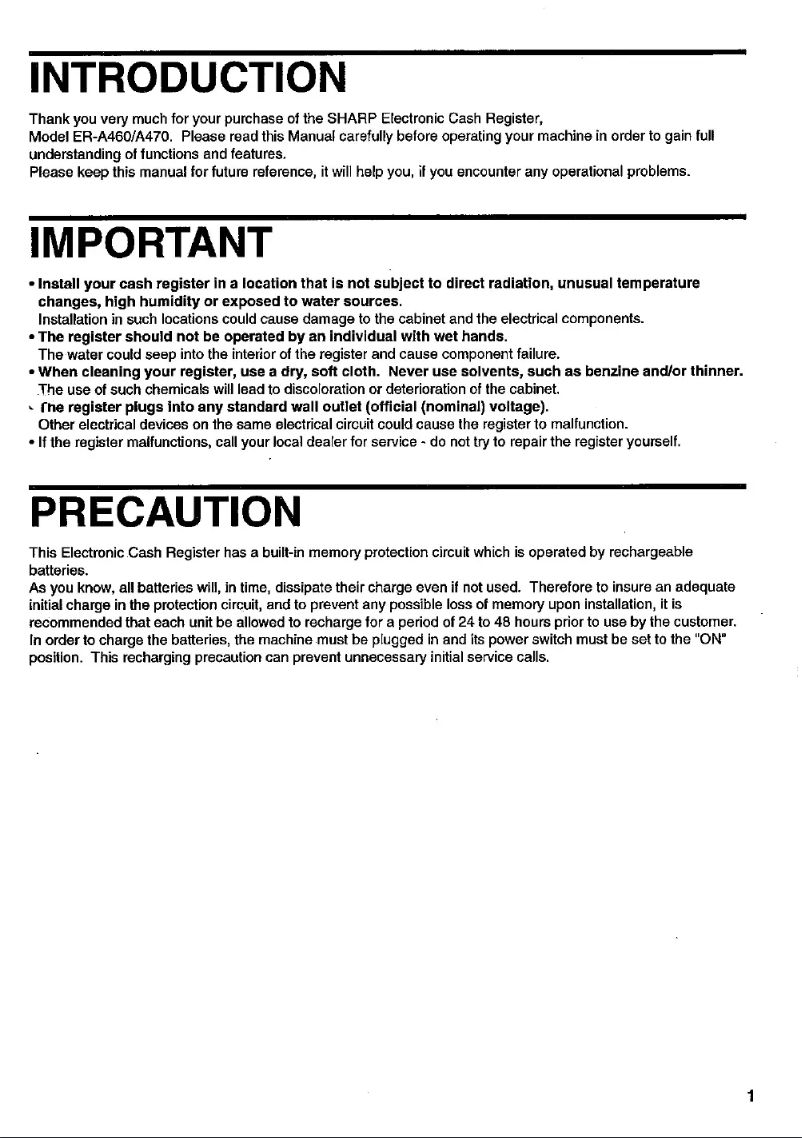Página 1 del manual Manual de usuario Sharp ER-A460