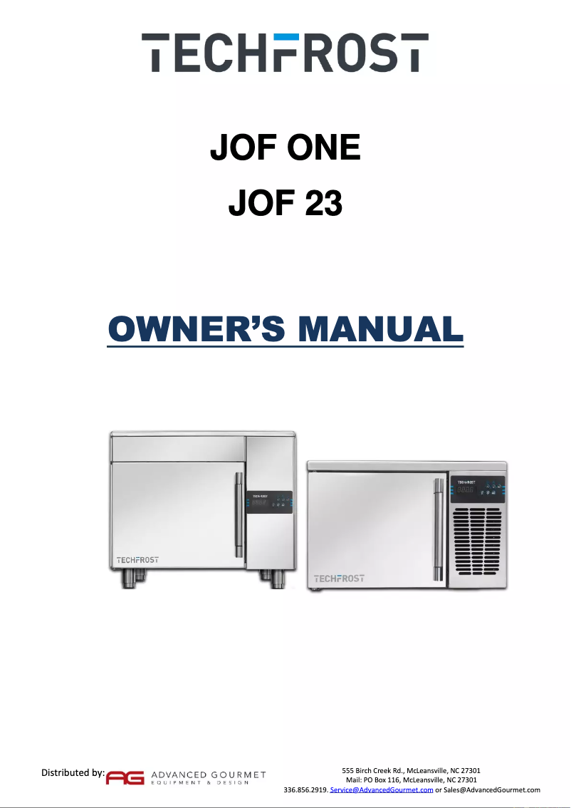 Página 1 del manual Manual de usuario Techfrost JOF23