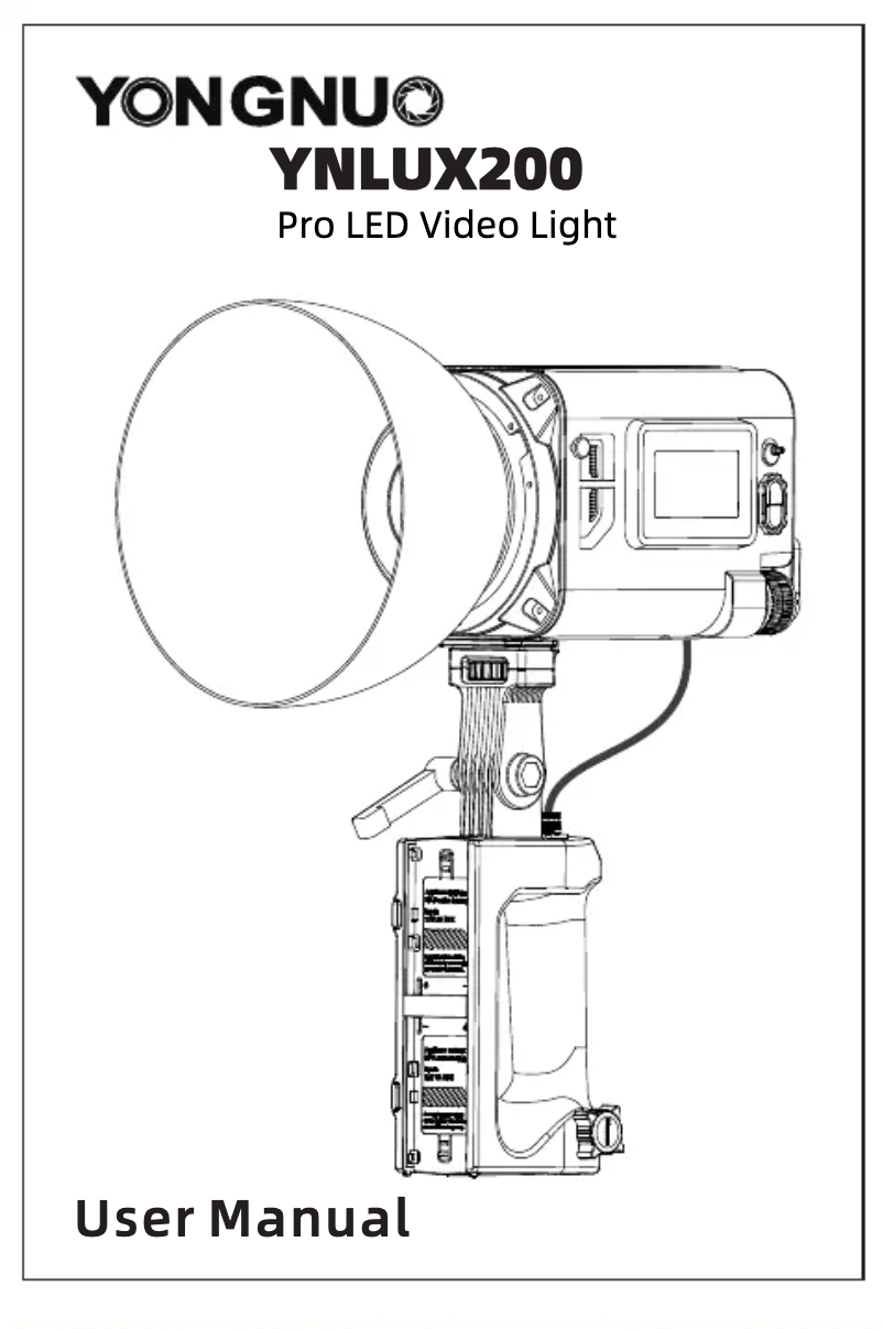 Página 1 del manual Manual de usuario Yongnuo YNLUX200
