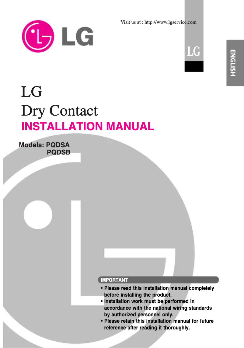 Imagen de la primera página del manual del dispositivo PQDSA