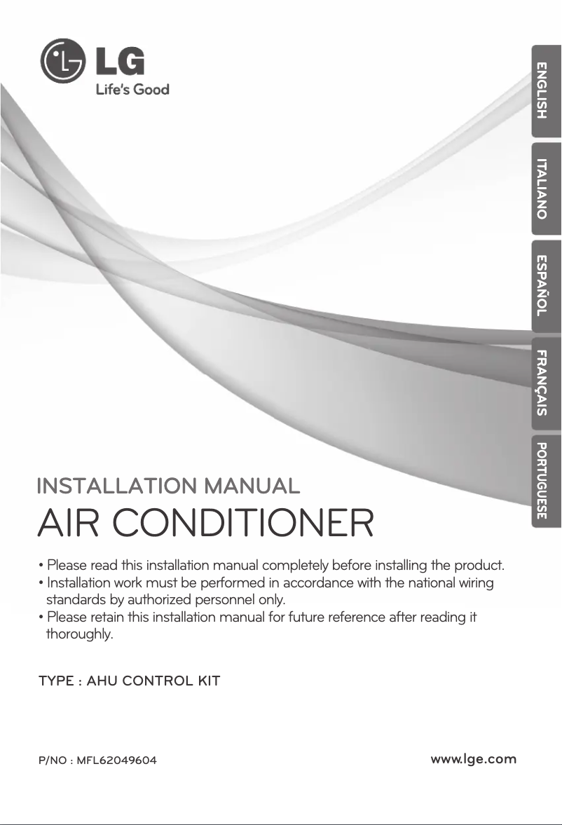 Imagen de la primera página del manual del dispositivo PRCKD20E