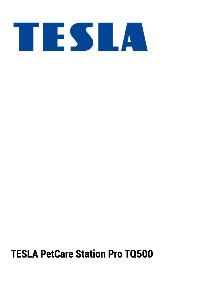 Página 1 del manual Manual de usuario Tesla PetCare Station Pro TQ500