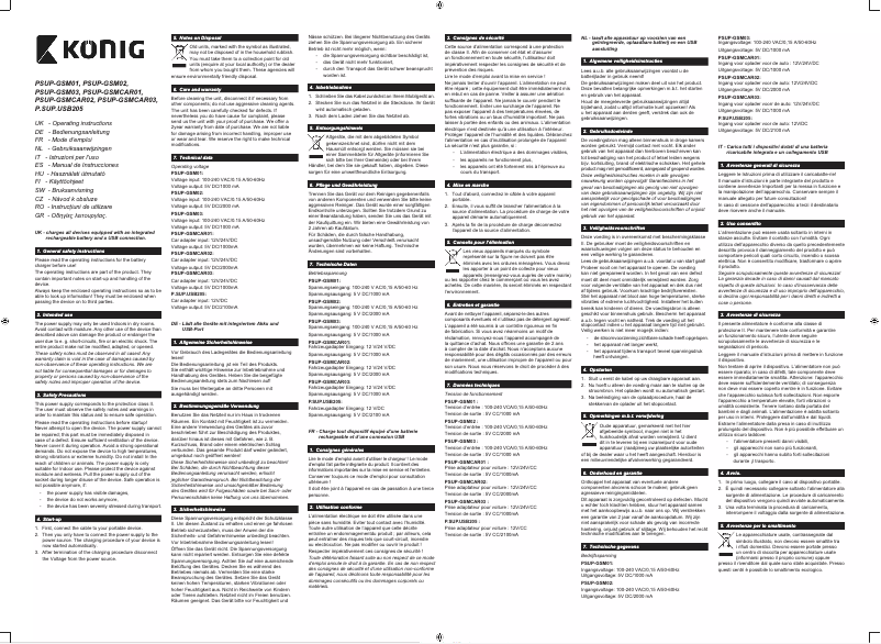 Imagen de la primera página del manual del dispositivo PSUP-GSMCAR01