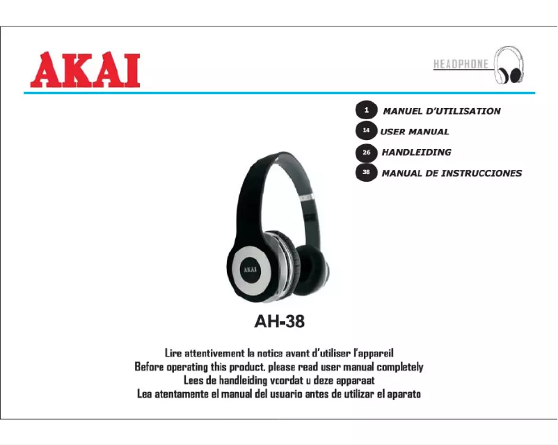 Imagen de la primera página del manual del dispositivo AH-38