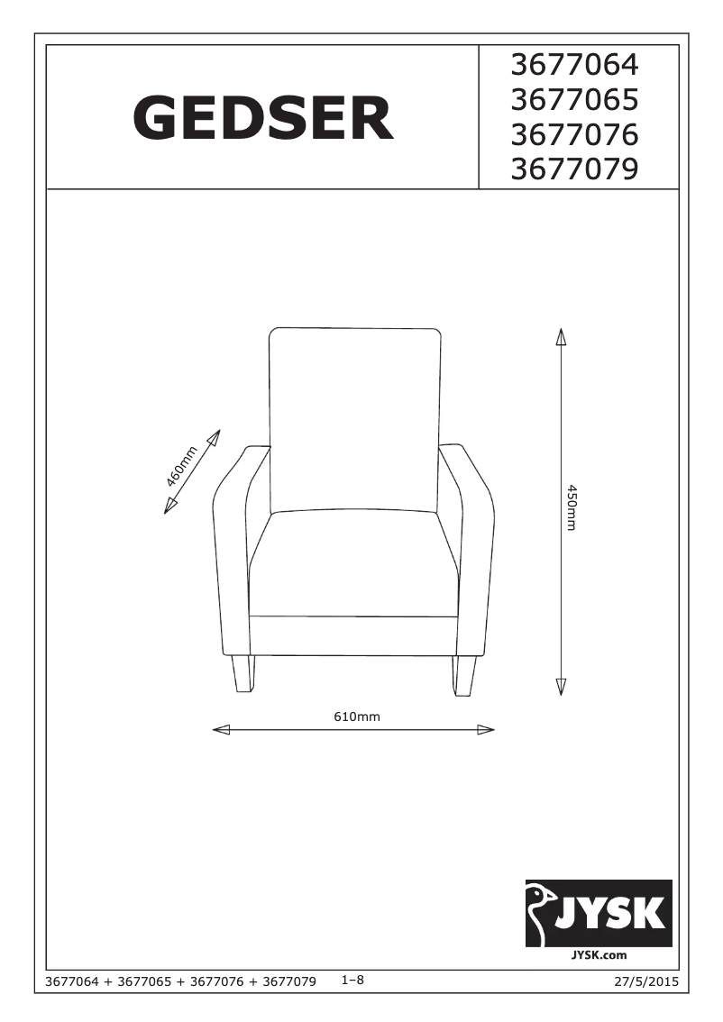 Página nº 1 - Manual de usuario JYSK Gedser