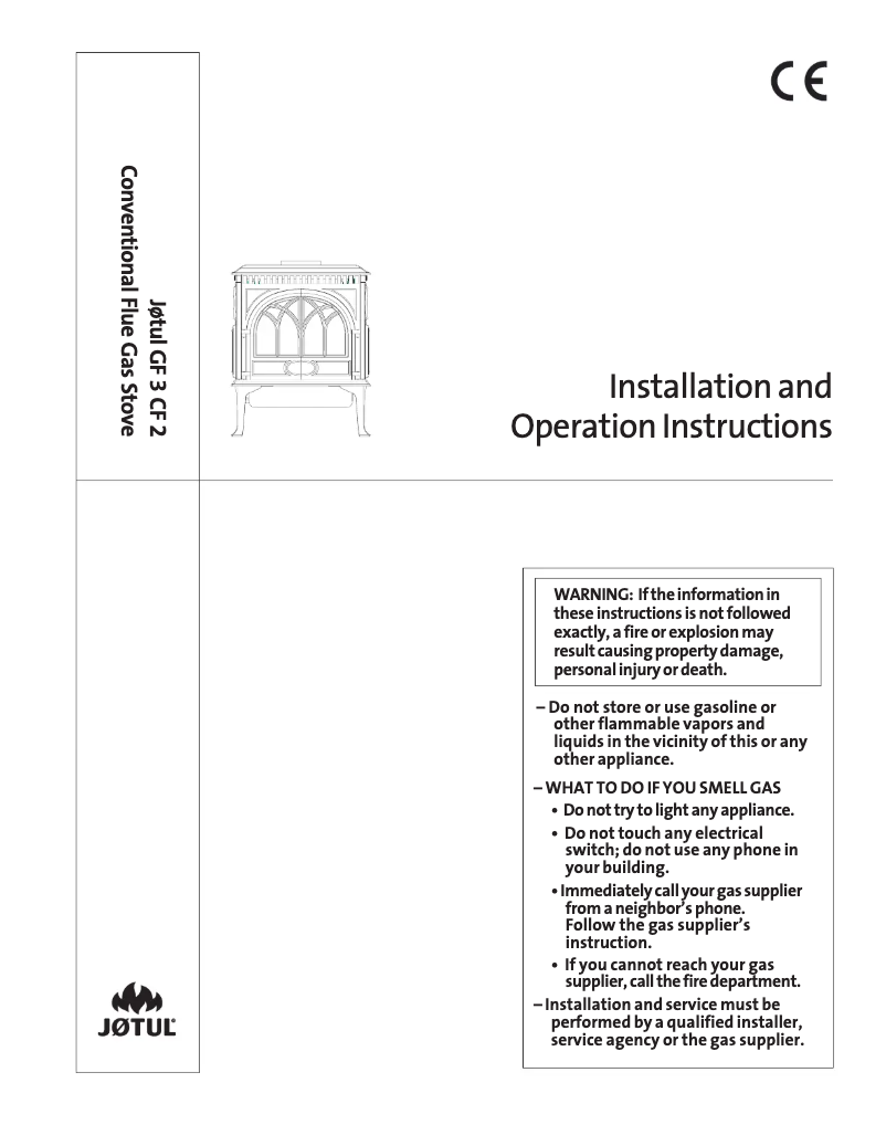 Página 1 del manual Manual de usuario Jøtul GF 3