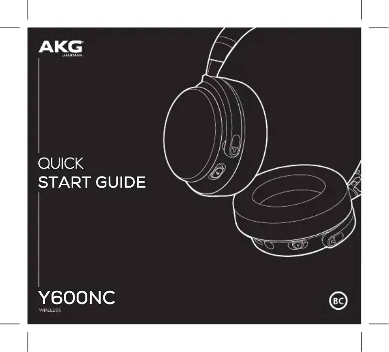 Página 1 del manual Guía de inicio rápido AKG Y600NC Wireless