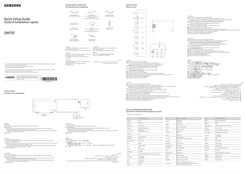 Imagen de la primera página del manual del dispositivo QM75F
