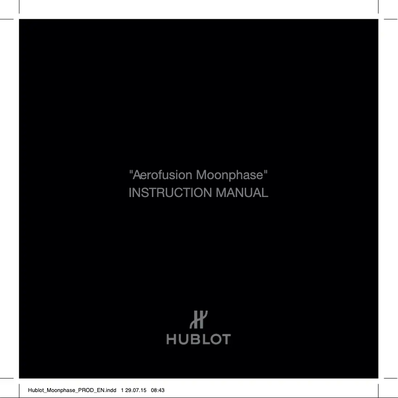 Página 1 del manual Manual de usuario Hublot Classic Fusion Aerofusion Moonphase King Gold Diamonds 517.OX.018