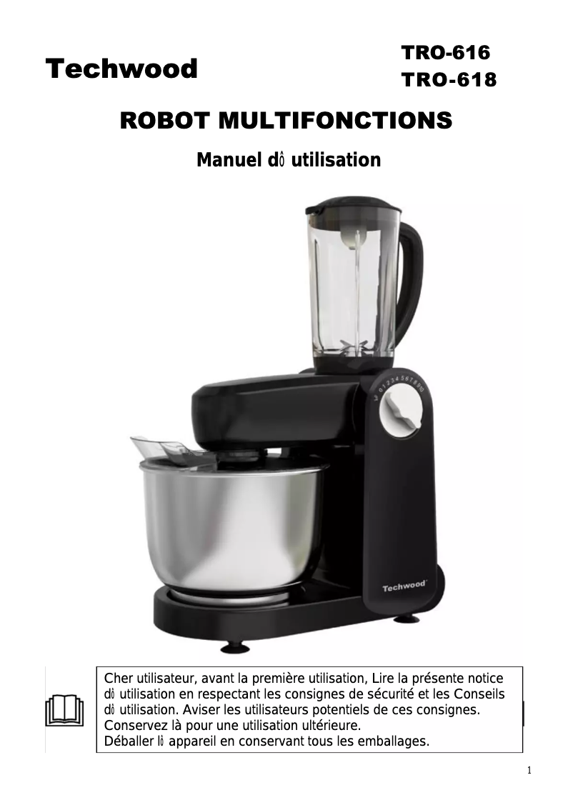 Imagen de la primera página del manual del dispositivo TRO-618