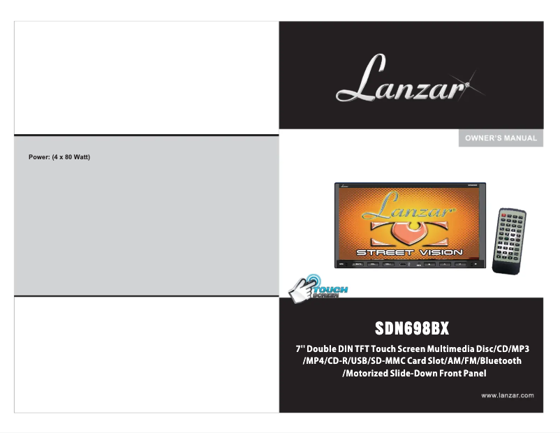 Página 1 del manual Manual de usuario Lanzar SDN698BX