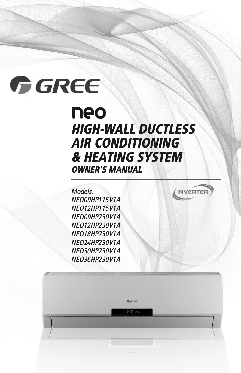 Página 1 del manual Manual de usuario Gree NEO12HP230V1AH