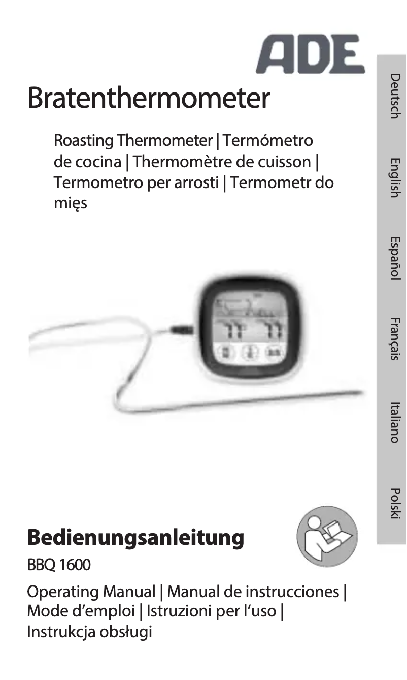 Imagen de la primera página del manual del dispositivo BBQ 1600