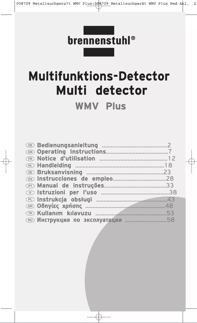 Página 1 del manual Manual de usuario Brennenstuhl WMV Plus