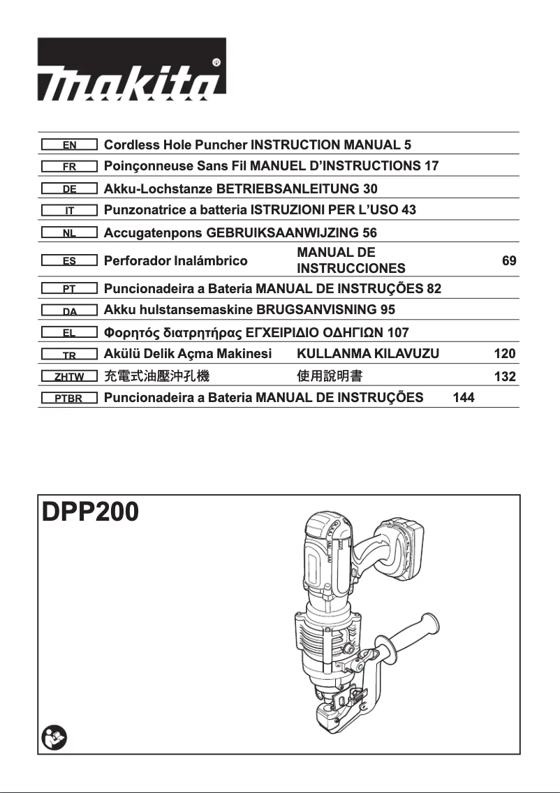 Página 1 del manual Manual de usuario Makita DPP200