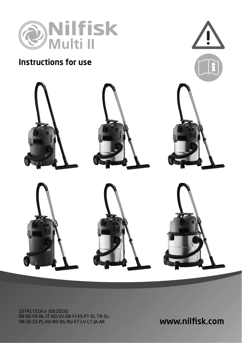 Página 1 del manual Manual de usuario Nilfisk Multi II 50