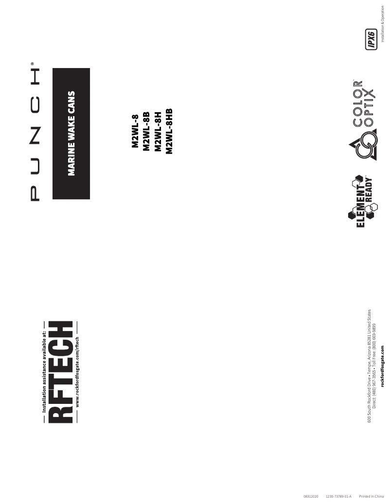 Página nº 1 - Manual de usuario Rockford Fosgate M2WL-8H