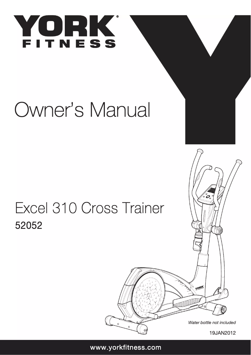 Página nº 1 - Manual de usuario York Fitness Excel 310