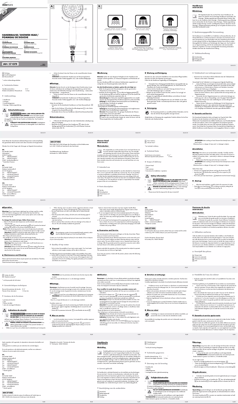 Imagen de la primera página del manual del dispositivo DX2013R-LIDL3062016-OS