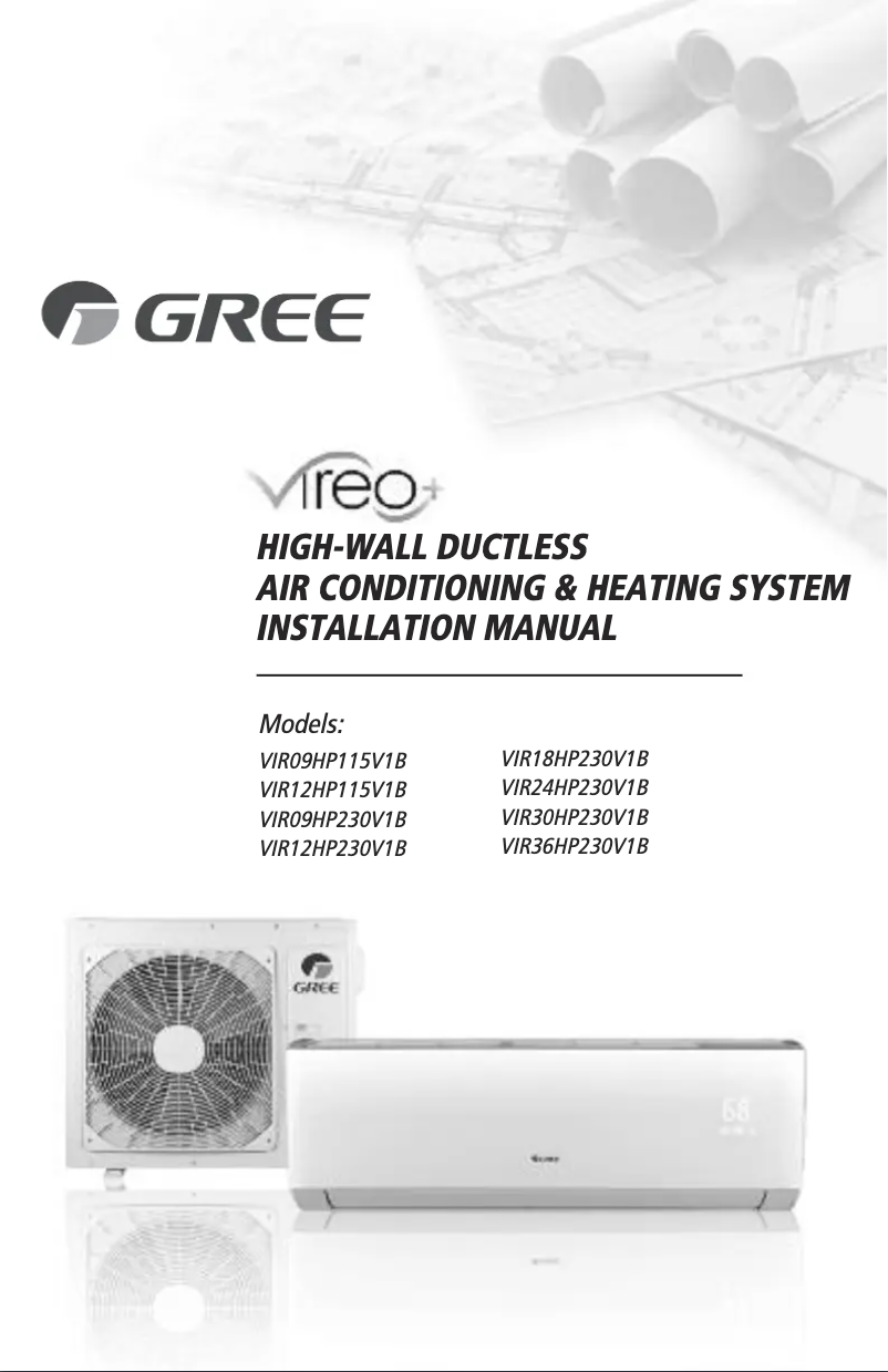 Página 1 del manual Manual de usuario Gree VIR12HP230V1BO